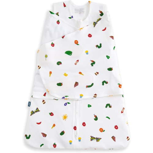 HALO Cotton 3-Way Adjustable Newborn Baby Sleep Sack, Hungry Caterpillar Feast
