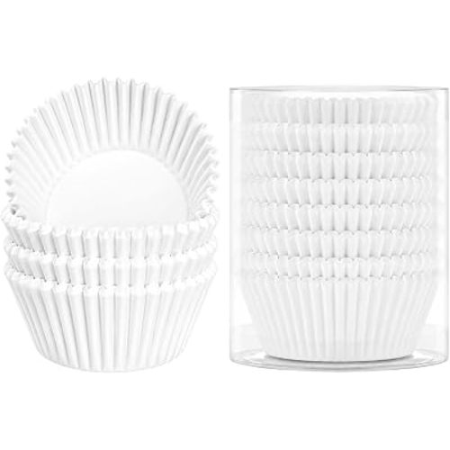 200 Count Non-stick Standard White Cupcake Liners, Food-grade Parchment Muffin Liners, Greaseproof Baking Cups for Cupcakes, Muffins and Nuts
