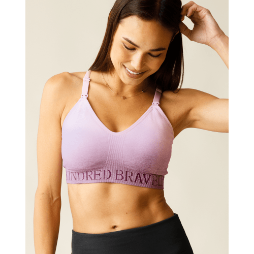 Sublime® Hands-Free Pumping & Nursing Sports Bra | Ombre Purple - Kindred Bravely