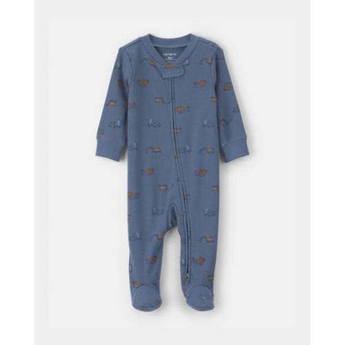 Baby Boy Construction Snug Fit Sleep & Play Pajamas - Blue | Carter's