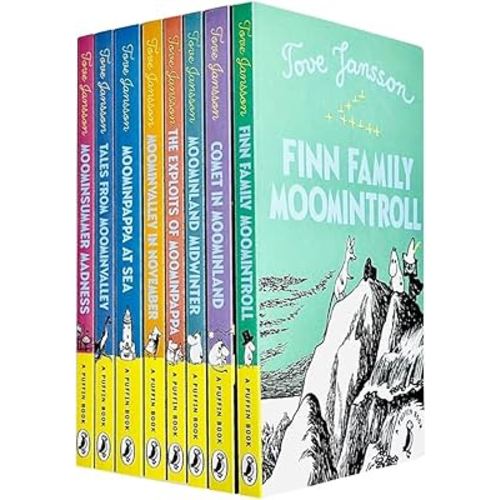 Tove Jansson Moomin Collection 8 Books Set (The Exploits of Moominpappa,Tales from Moominvalley,Moominvalley in November,Moominsummer Madness,Moominland Midwinter,Finn Family Moomintroll & More)