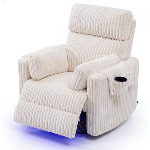 Dual Motor Power Recliner Chair, Swivel Glider Chair for Nursery