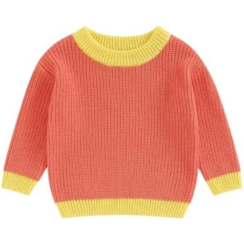 Newborn Infant Baby Girl Boy Knit Sweater Crewneck Pullover Long Sleeve Chunky Sweater Toddler Fall Winter Clothes