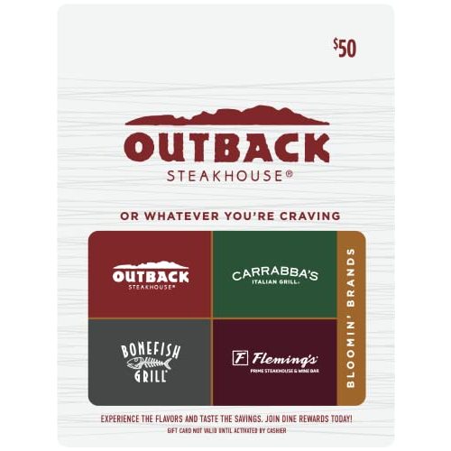 Outback Steakhouse Multibrand Restaurant Gift Card $50