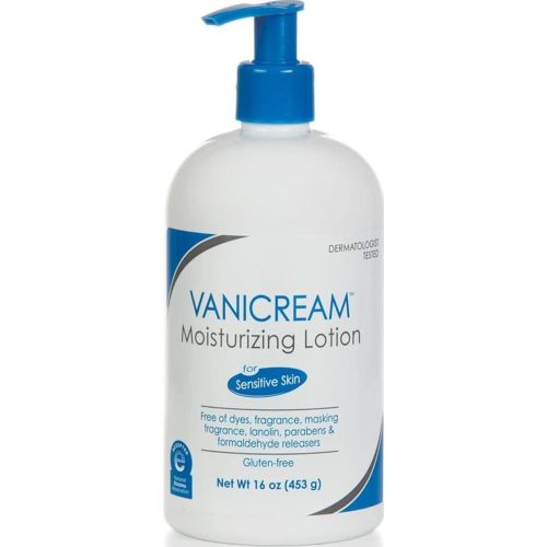 Vanicream Moisturizing Lotion, Body and Face Moisturizer with Pump, 16 Oz, Formulated without Common Irritants for Sensitive Skin, Lightweight & Non-Greasy, Restore Moisture & Soothe Irritated Skin
