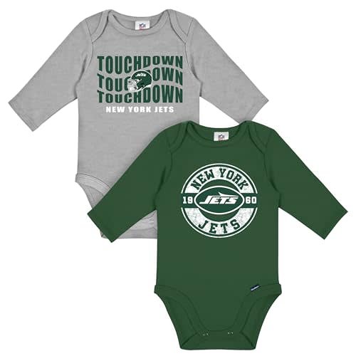 Gerber NFL Baby 2-Pack Long Sleeve Onesie Bodysuit