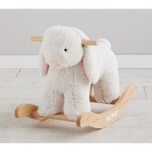 Sherpa Bunny Plush Nursery Rocker