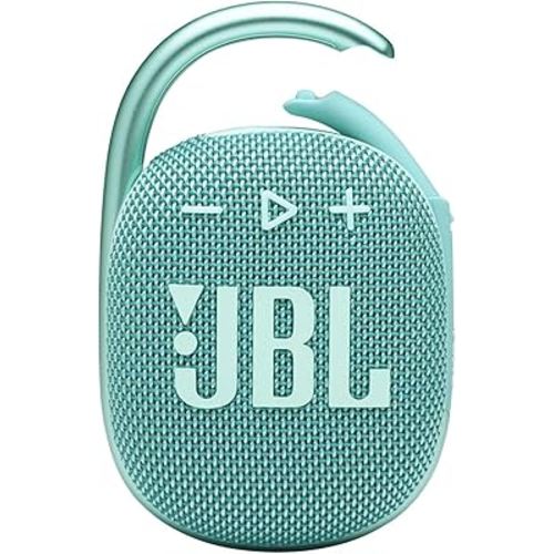 JBL Clip 4, Teal - Portable Bluetooth 5.1 Speaker - Up to 10 Hours of Play - Waterproof & Dust Resistant - Includes Noise & Echo-Canceling Speakerphone