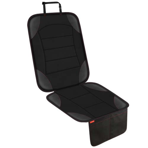 Sinvitron Car Seat Protector Seat Protector for Car Seat Seat Cushion for Leather and Fabric Seats, 2 Mesh Pockets, Non-Slip Bottom, Waterproof Protectors for Vehicles Pets (Black)