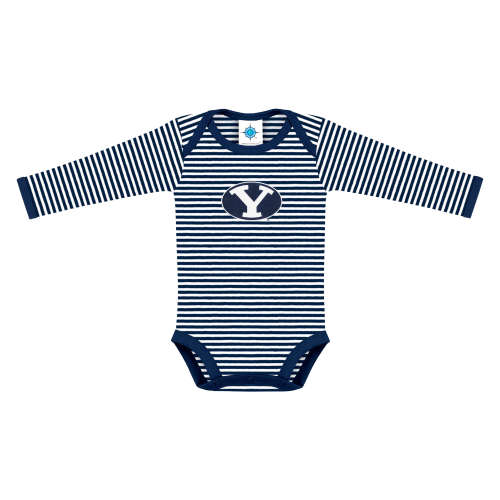 BYU Cougars Stripe Long Sleeve Bodysuit | College Baby