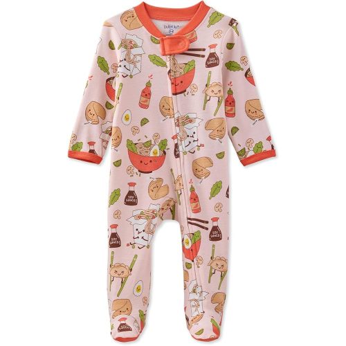 Butterblu baby-girls Scout Sleep & Play 100% Organic Cotton Footed Zip Front Sleeper Pajamas for Baby Girls