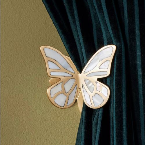 Delia Mother-of-Pearl Butterfly Tieback | AnthroHome
