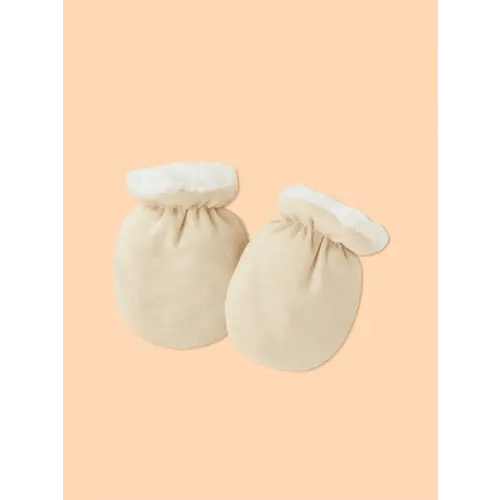 1 Pair Solid Color Anti-Scratch Warming Gloves For 0-6 Month Newborn Babies, Extra Soft & Thick, Suitable For Daily Wearing In Winter | SHEIN USA