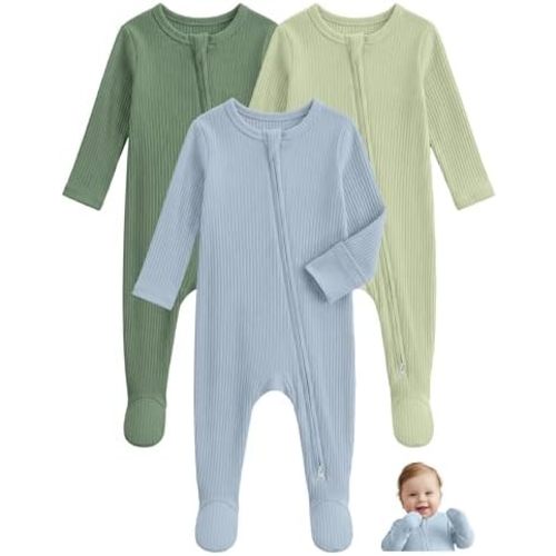 Baby Pajamas Baby Sleepers Rayon From Bamboo for Newborn 0-3 3-6 6-9 Months Footie Pjs Baby Boys Girls Clothes