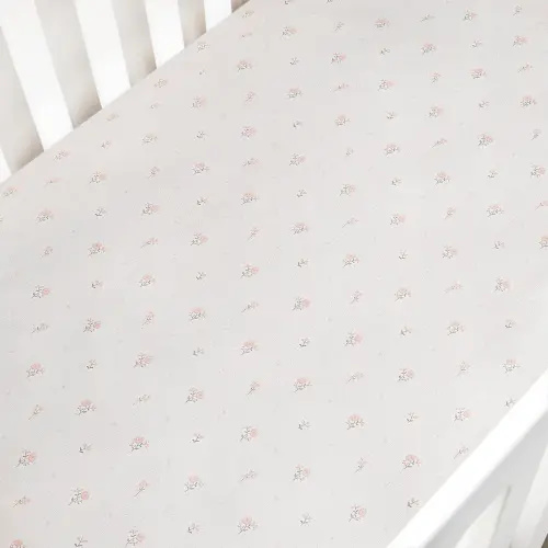 Ditsy Floral Crib Sheet - Pink