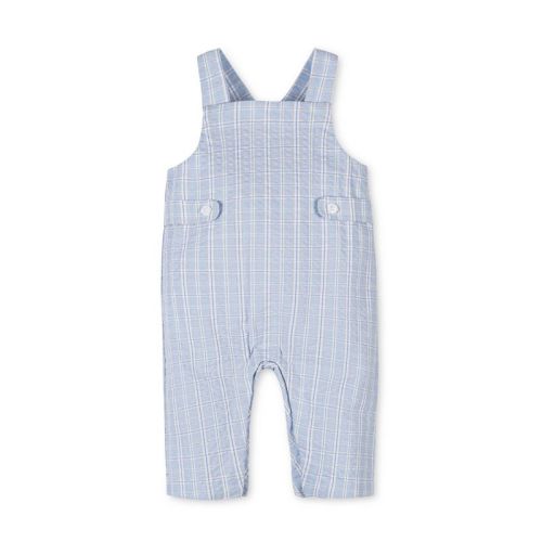 Hope & Henry Baby Organic Seersucker Overall, Blue Chateau Check, 6-12 Months