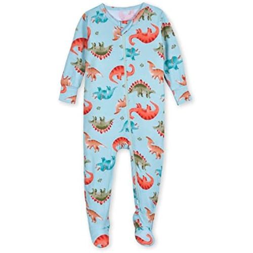 Gerber Baby Girls' Toddler Buttery-Soft Snug Fit Footed Pajamas with Viscose Made with Eucalyptus