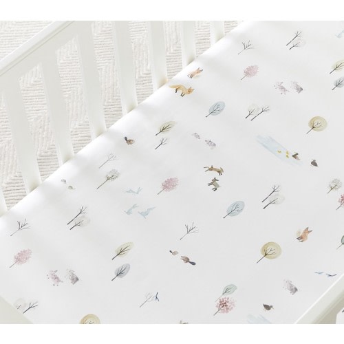 Dakota Woodland Organic Crib Fitted Sheet