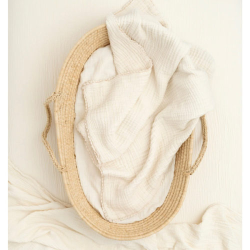 Soft, Heirloom Lace Baby Blanket | Organic Cotton Gauze | Willaby – willaby