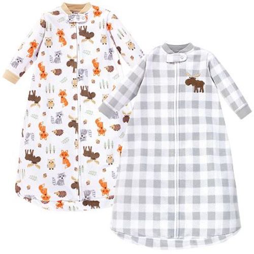 Infant Boy Long-sleeve Fleece Sleeping Bag, Woodland, 0-9 Months