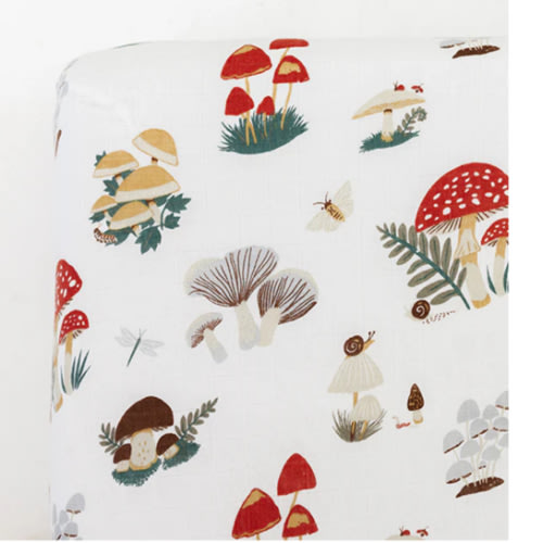 Mushroom Crib Sheet