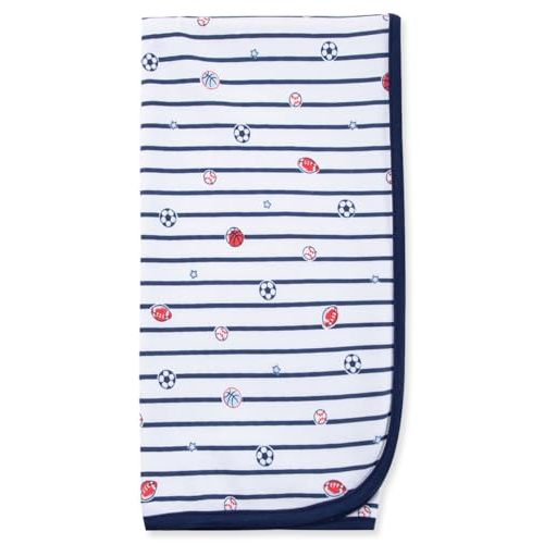 Little Me Clothes for Baby Boys' Sports Star Swaddling Receiving Blanket, 30 x 27 Inches