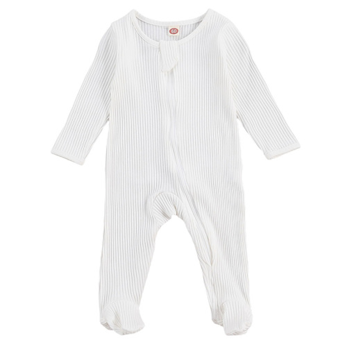 0-3M Newborn Baby Footie Pajamas Zipper Front Infant Cotton One-piece Sleeper Pjs Newborn Footed Sleep Play