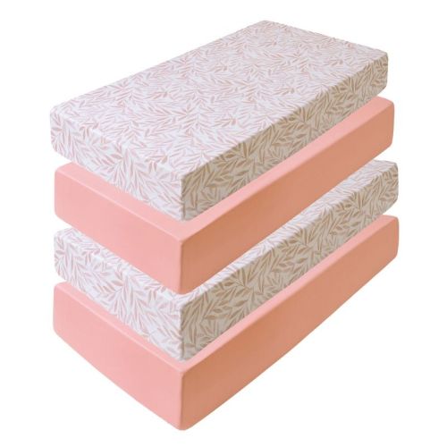 4-Pack Crib & Toddler Bed Sheets for Baby Girls and Boys, Fitted Mattress Sheets by Sweet Home Collection® - Watercolor Vines