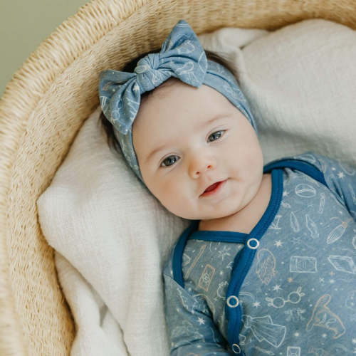 Knit Headband Bow - Hogwarts