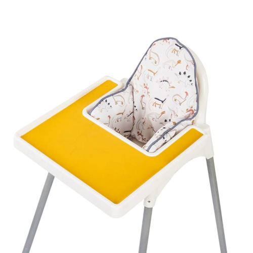 Inflatable Supporting Cushion for IKEA High Chair, Baby High Chair Cushion with Colorful Printing, Inflatable Cushion Included(Dinosaurs)