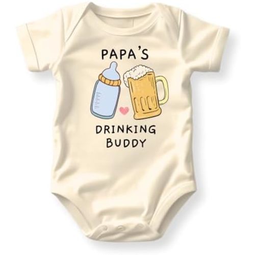 Papa's Drinking Buddy Baby Onesie® Funny Baby Outfit for Baby Shower Gift