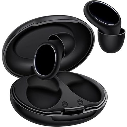 Ear Plugs for Sleeping Noise Cancelling, 45dB Noise Reduction Ear Plugs Silicone Earplugs for Concert, Snoring, Focus, Work, Reusable Hearing Protection Ear Plug with Case & 8 Pair Eartips Black
