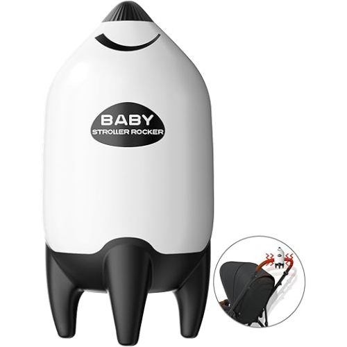 QNHMPW Baby Rocker, Baby Stroller Rocker Rechargeable, Baby Bouncer Rocks Any Stroller or Pram, Baby Delight Bouncer Adjustable Speed, Baby Sleep Aid Fits All Baby Carriage and Toddler Stroller
