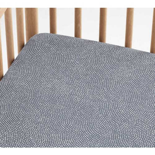Batik Indigo 100% Organic Cotton Baby Crib Fitted Sheet by Leanne Ford