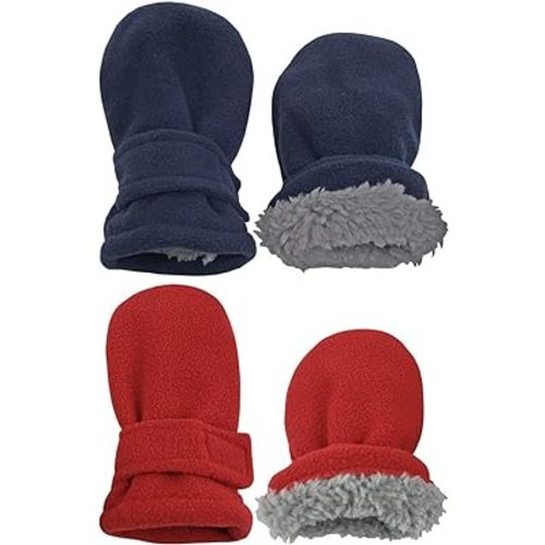 N'Ice Caps Baby Toddler Mittens Kids 2 Pairs Fleece Gloves Winter Warm Sherpa Lined