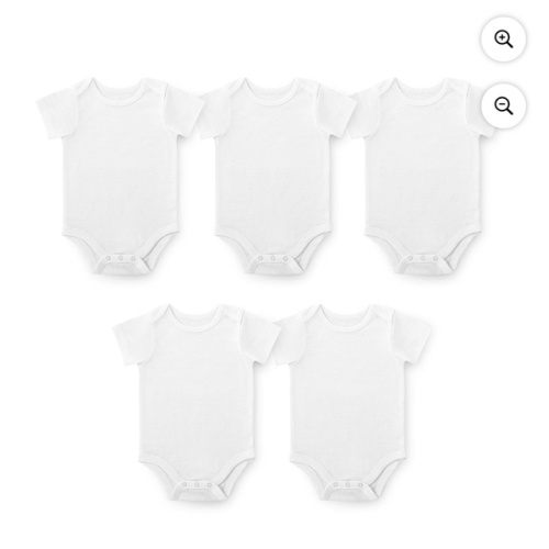 Member's Mark Baby 5-Pack Organic Cotton White Bodysuit - Samsclub.com