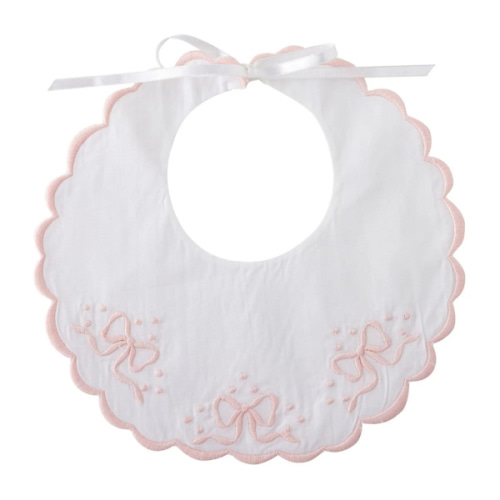 Bows & Dots Bib in Pink | Caitlin Wilson