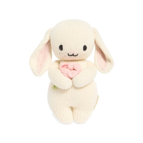 Baby Bunny with Flower Cotton Stuffed Animal