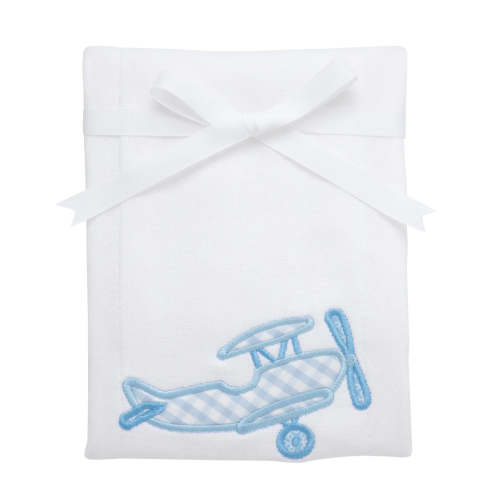 Airplane Applique Burp Cloth