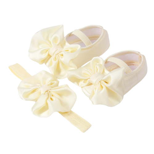 Huowey Newborn Baby Shoes With Hair Band Fashion Soft Soled Newborn Shoes Versatile Dress Flower Shoes Newborn Shoes Fashionable Footwear, 0-6 Months