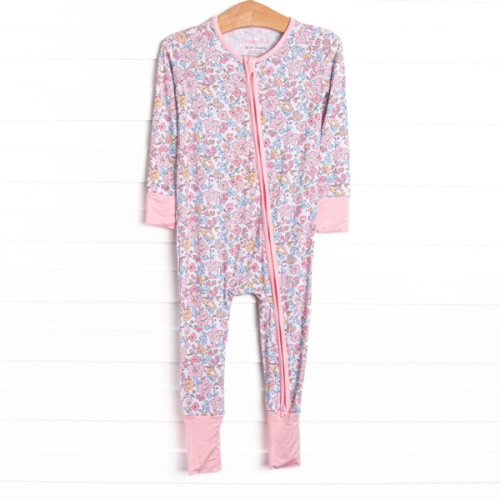 Sunset Florals Bamboo Zippy Pajama, Pink – Stitchy Fish