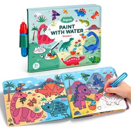 JoyCat Paint with Water Coloring Book for Toddlers, Reusable (Dinosaur)