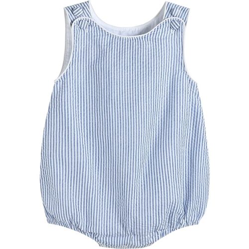Seersucker One-Piece Bubble Romper 3-6M