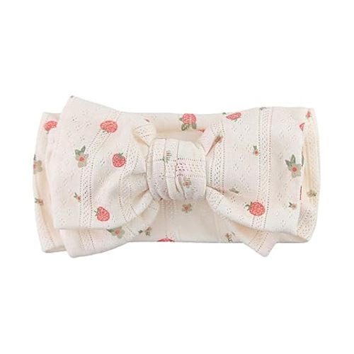 LemonSpace Handmade baby bow with Knotted Double Bows Stretchy Soft Cotton Infant Headwrap Comfortable Hair Accessories for Newborn,Toddler,Kids Ideal Gift for Baby Shower,Holidays