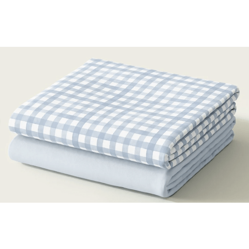 Gingham Crib Sheet Set