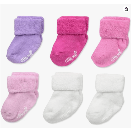Little Me baby-girls 6 Pack Variety Socks