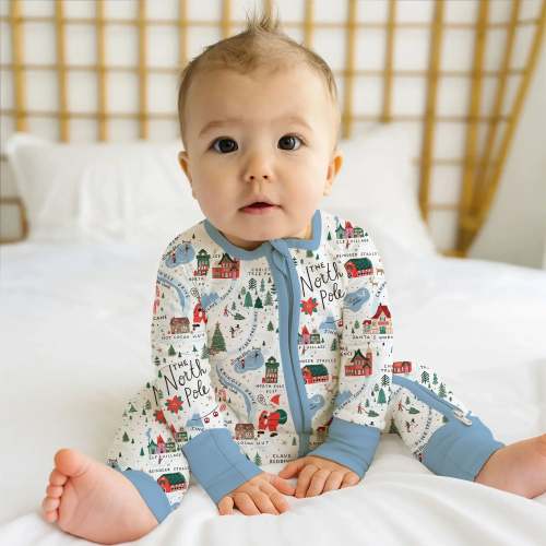 The North Pole Map Bamboo Convertible Zippy