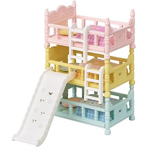 Calico Critters - Triple Bunk Beds Set - Dollhouse Furniture & Accessories