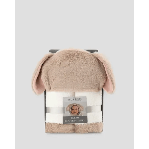 Little Linen Plush Baby Hooded Towel - Harvest Bunny