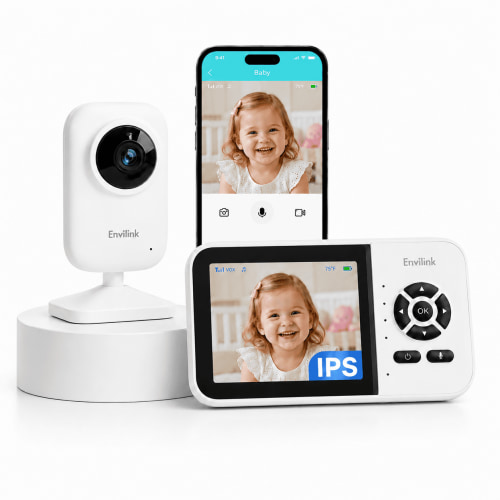Baby Monitor with Camera and Adudio, 720P 2.8'' IPS Screen Baby Monitor with Phone APP / Nighe Vision / 2 Way Talk / VOX